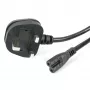StarTech.com 3 pēdu (1 m) UK klēpjdatora strāvas kabelis, BS 1363 uz C7, 2,5 A, 250 V, 18 AWG, melns, UK klēpjdatora maiņas vads, printera strāvas kabelis, maiņstrāvas klēpjdatora lādētāja vads, klēpjdatora strāvas bloka vads