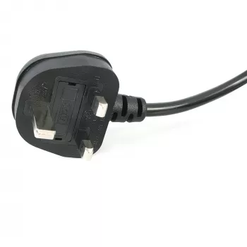 StarTech.com 3 pēdu (1 m) UK klēpjdatora strāvas kabelis, BS 1363 uz C7, 2,5 A, 250 V, 18 AWG, melns, UK klēpjdatora maiņas vads, printera strāvas kabelis, maiņstrāvas klēpjdatora lādētāja vads, klēpjdatora strāvas bloka vads
