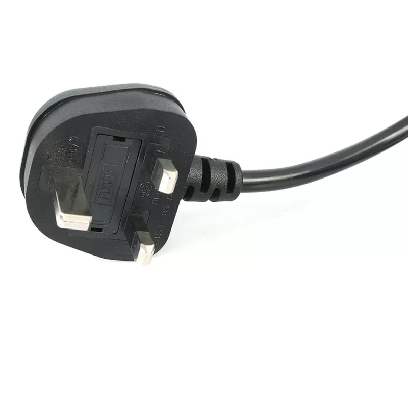 StarTech.com 3 pēdu (1 m) UK klēpjdatora strāvas kabelis, BS 1363 uz C7, 2,5 A, 250 V, 18 AWG, melns, UK klēpjdatora maiņas vads, printera strāvas kabelis, maiņstrāvas klēpjdatora lādētāja vads, klēpjdatora strāvas bloka vads