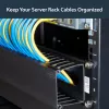 StarTech.com Horizontāls 2U serveru plaukta kabeļu pārvaldības pirkstveida kanāls ar vāciņu - 19 collu tīkla plaukta vadu kanāla panelis - rievots vadu kanāls