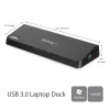StarTech.com USB 3.0 dokstacija diviem monitoriem ar HDMI un 4K DisplayPort - USB 3.0 uz 4x USB-A, Ethernet, HDMI un DP - USB A tipa universāla klēpjdatoru dokstacija Mac un Windows