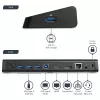StarTech.com USB 3.0 dokstacija diviem monitoriem ar HDMI un 4K DisplayPort - USB 3.0 uz 4x USB-A, Ethernet, HDMI un DP - USB A tipa universāla klēpjdatoru dokstacija Mac un Windows