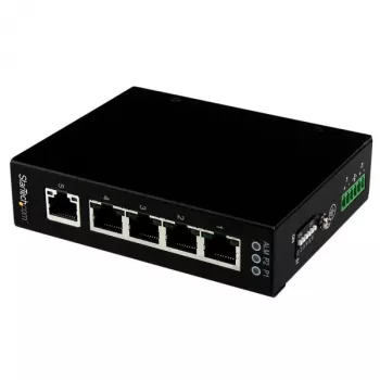 StarTech.com 5 portu nevadāms industriālais Gigabit Ethernet komutators - DIN sliedes / sienas stiprinājums