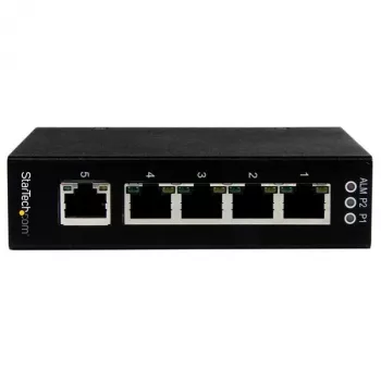StarTech.com 5 portu nevadāms industriālais Gigabit Ethernet komutators - DIN sliedes / sienas stiprinājums