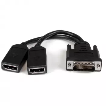 StarTech.com 8 collu (20 cm) DMS-59 – divu DisplayPort adapteru kabelis – 4K x 2K video – LFH DMS 59 kontaktu (V) uz 2x DisplayPort 1.2 (S) sadalītāja Y kabelis – LFH grafiskā karte diviem DP monitoriem