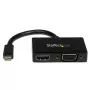 StarTech.com ceļojumu A/V adapteris: 2-in-1 Mini DisplayPort uz HDMI vai VGA pārveidotājs