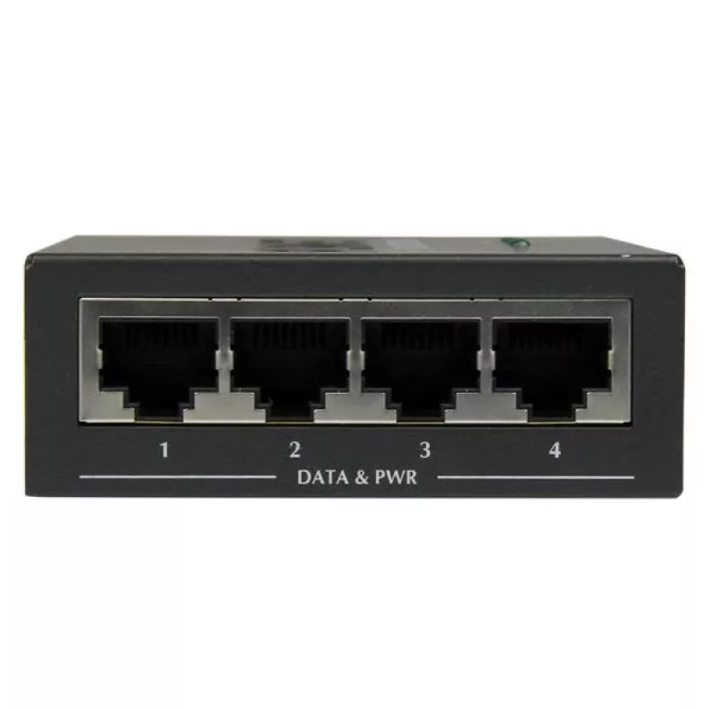 StarTech.com 4-Port Gigabit Midspan - PoE+ Inžektors - 802.3at/af