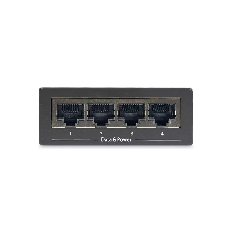 StarTech.com 4-Port Gigabit Midspan - PoE+ Inžektors - 802.3at/af