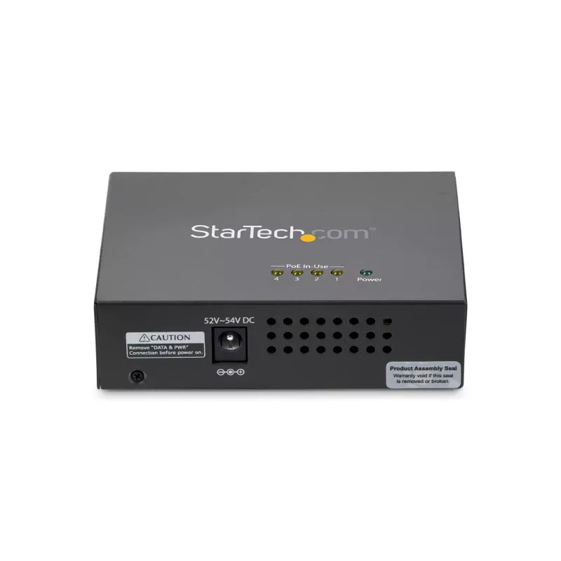 StarTech.com 4-Port Gigabit Midspan - PoE+ Inžektors - 802.3at/af