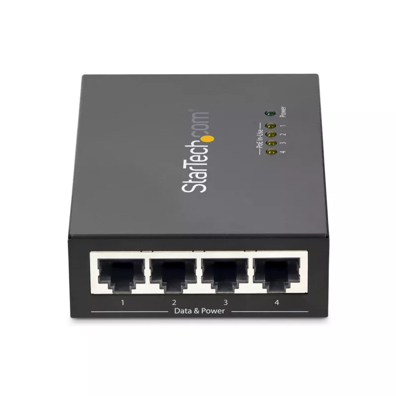 StarTech.com 4-Port Gigabit Midspan - PoE+ Inžektors - 802.3at/af