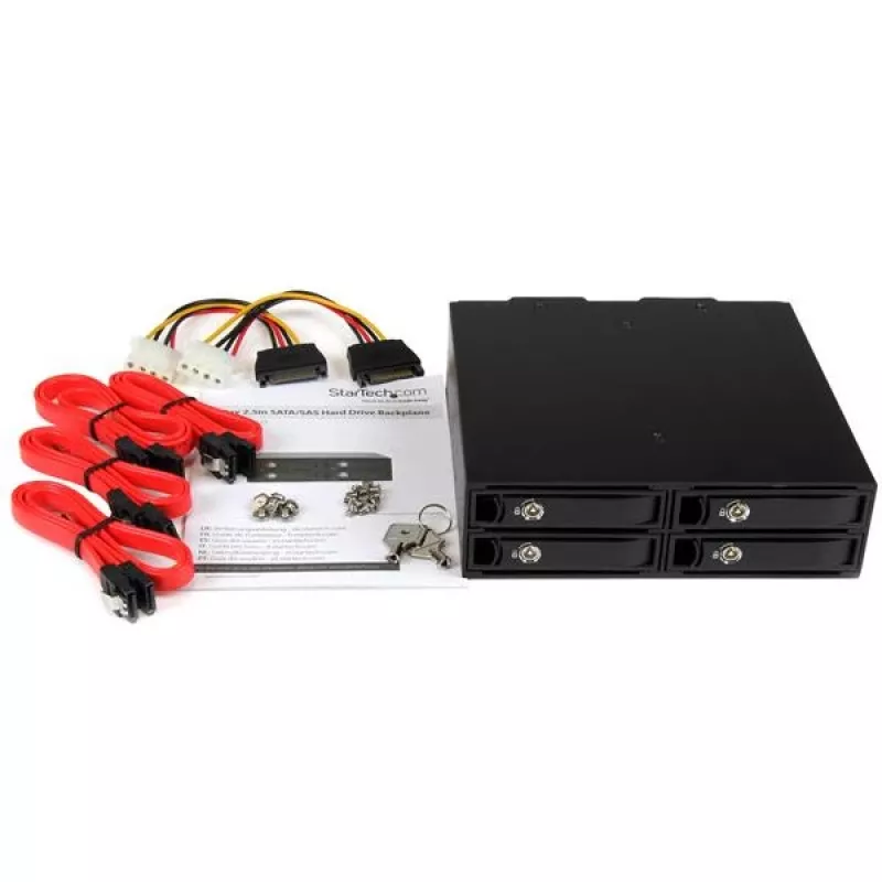 StarTech.com 4-vietīgs mobilā plaukta aizmugures panelis 2,5 collu SATA/SAS diskdziņiem