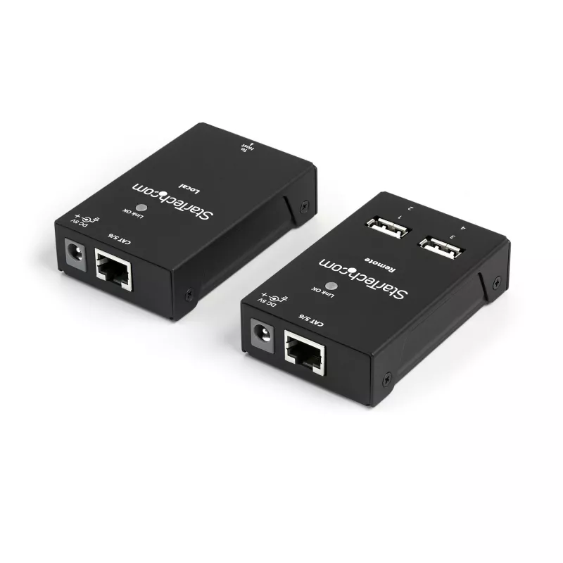 StarTech.com 4 portu USB 2.0 pagarinātājs pa Cat5 vai Cat6 kabeli – 130 pēdas (40 m)