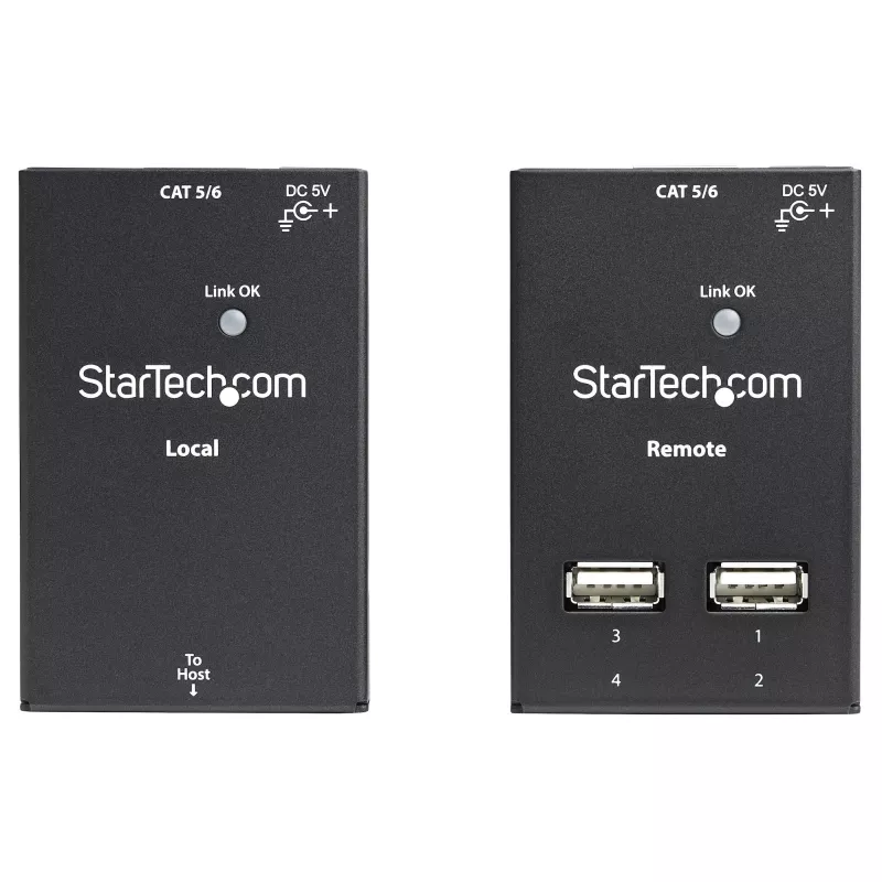 StarTech.com 4 portu USB 2.0 pagarinātājs pa Cat5 vai Cat6 kabeli – 130 pēdas (40 m)