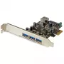 StarTech.com 4-portu PCI Express USB 3.0 karte, PCIe, USB 3.2 Gen 1 (3.1 Gen 1), pilna augstuma / zema profila, PCI 2.0, melna, nerūsējošais tērauds, 3 m