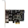 StarTech.com 4-portu PCI Express USB 3.0 karte, PCIe, USB 3.2 Gen 1 (3.1 Gen 1), pilna augstuma / zema profila, PCI 2.0, melna, nerūsējošais tērauds, 3 m