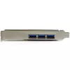 StarTech.com 4-portu PCI Express USB 3.0 karte, PCIe, USB 3.2 Gen 1 (3.1 Gen 1), pilna augstuma / zema profila, PCI 2.0, melna, nerūsējošais tērauds, 3 m