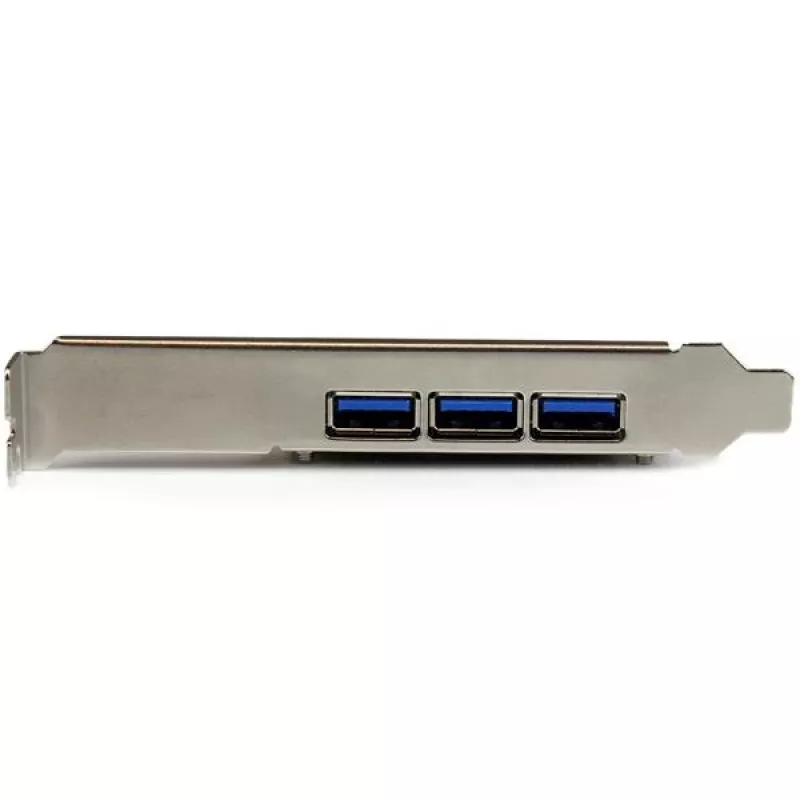 StarTech.com 4-portu PCI Express USB 3.0 karte, PCIe, USB 3.2 Gen 1 (3.1 Gen 1), pilna augstuma / zema profila, PCI 2.0, melna, nerūsējošais tērauds, 3 m