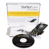 StarTech.com 4-portu PCI Express USB 3.0 karte, PCIe, USB 3.2 Gen 1 (3.1 Gen 1), pilna augstuma / zema profila, PCI 2.0, melna, nerūsējošais tērauds, 3 m
