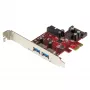StarTech.com 4 Portu PCI Express USB 3.0 Karte - 2 Ārējie un 2 Iekšējie - SATA Barošana - UASP Atbalsts - 2x Iekšējās (IDC) Mātesplates Stila Galviņas