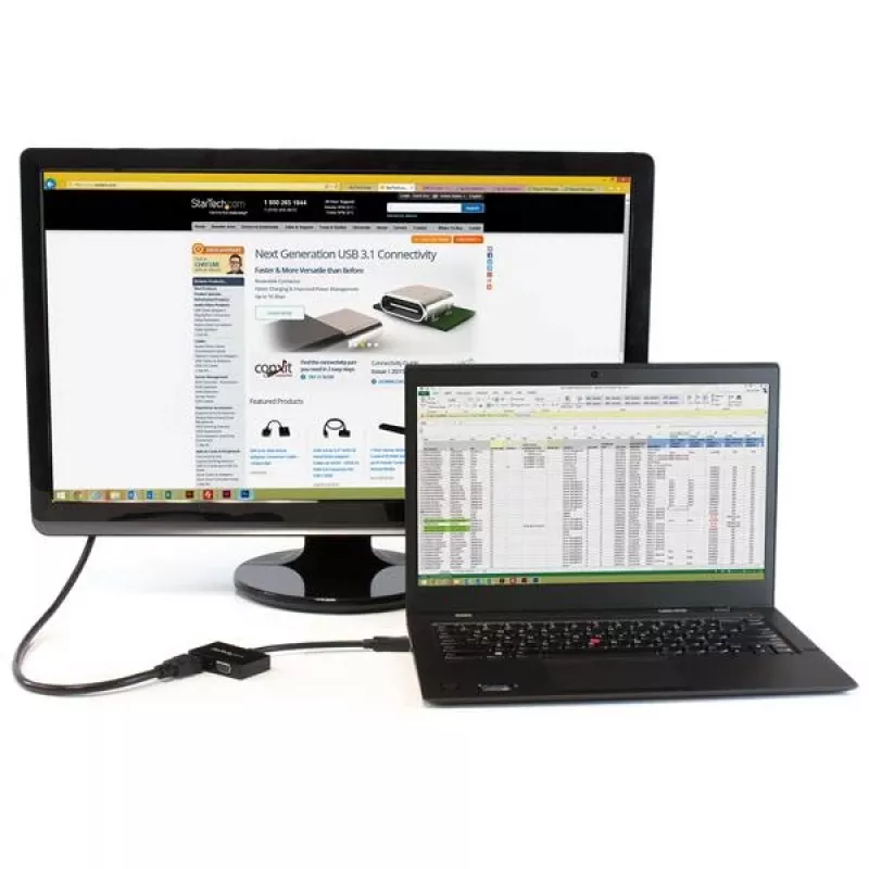 StarTech.com ceļojumu A/V adapteris: 2-in-1 DisplayPort uz HDMI vai VGA