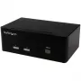 StarTech.com 2 portu KVM slēdzis ar dubultu VGA - USB 2.0, 1920 x 1200 pikseļi, Full HD, 18 W, melns