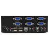StarTech.com 2 portu KVM slēdzis ar dubultu VGA - USB 2.0, 1920 x 1200 pikseļi, Full HD, 18 W, melns
