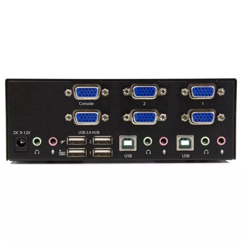 StarTech.com 2 portu KVM slēdzis ar dubultu VGA - USB 2.0, 1920 x 1200 pikseļi, Full HD, 18 W, melns