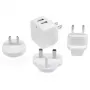 StarTech.com Divportu USB sienas lādētājs - starptautiskiem ceļojumiem - 17W/3.4A - balts