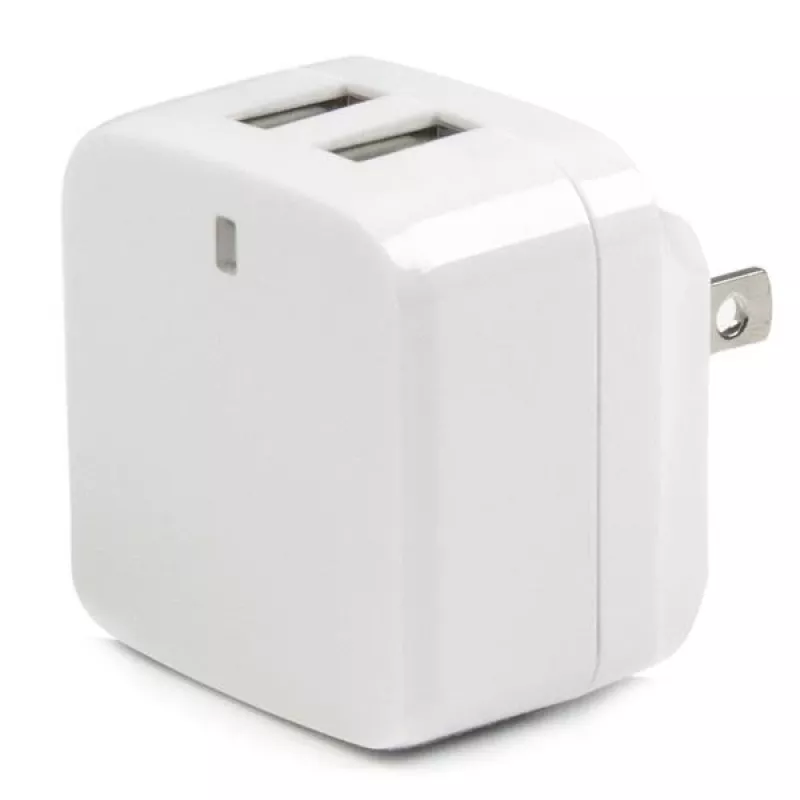 StarTech.com Divportu USB sienas lādētājs - starptautiskiem ceļojumiem - 17W/3.4A - balts