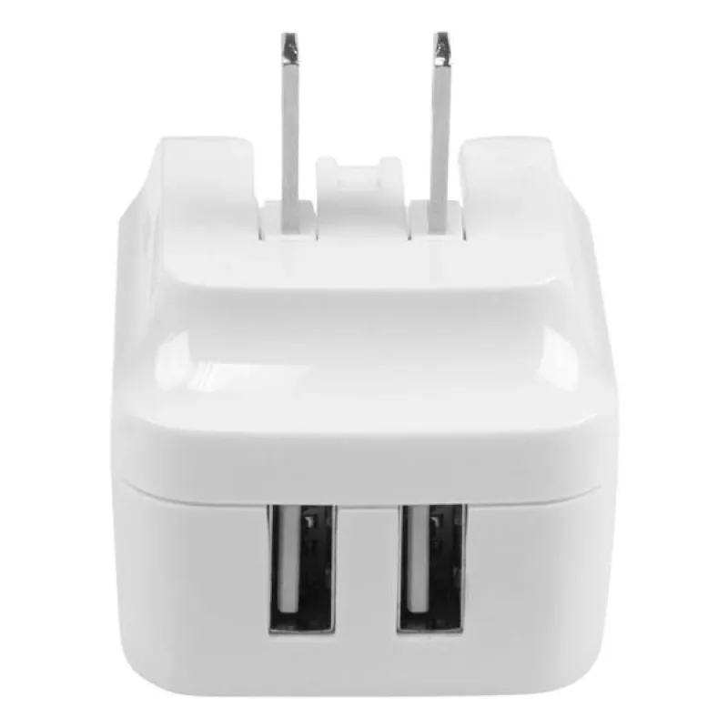 StarTech.com Divportu USB sienas lādētājs - starptautiskiem ceļojumiem - 17W/3.4A - balts