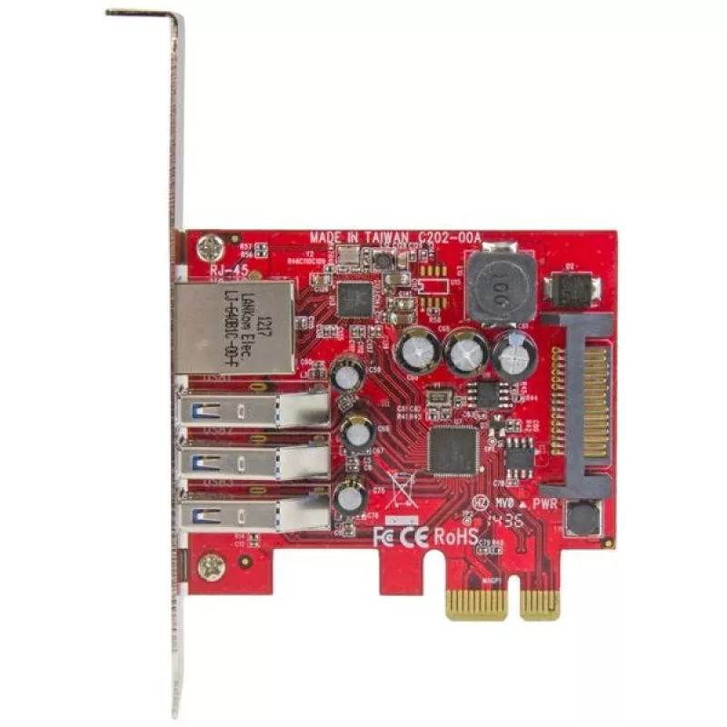 StarTech.com 3 portu PCI Express USB 3.0 karte + Gigabit Ethernet