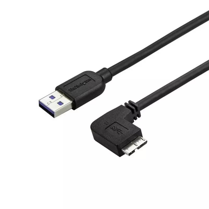 StarTech.com plāns Micro-USB 3.0 kabelis — vīr. pret vīr. — leņķveida Micro USB — 2 m (6 pēdas)