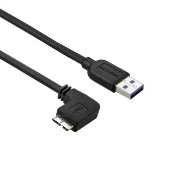 StarTech.com Plāns Micro-USB 3.0 kabelis - vīr./vīr. - kreisais leņķa Micro USB - 2 m