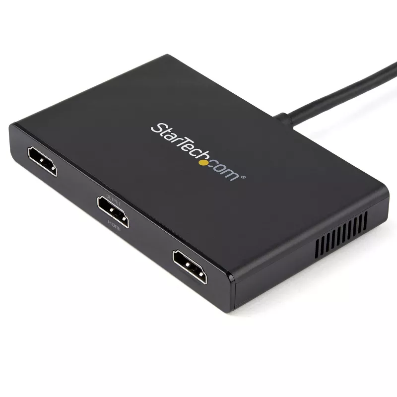 StarTech.com 3 portu vairāku monitoru adapteris - Mini DisplayPort uz HDMI MST centrmezgls - Trīskāršs 1080p vai divkāršs 4K 30 Hz - video sadalītājs paplašinātā darbvirsmas režīmā tikai Windows - mDP 1.2 uz 3x HDMI