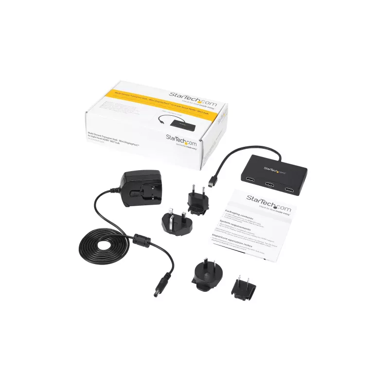 StarTech.com 3 portu vairāku monitoru adapteris - Mini DisplayPort uz HDMI MST centrmezgls - Trīskāršs 1080p vai divkāršs 4K 30 Hz - video sadalītājs paplašinātā darbvirsmas režīmā tikai Windows - mDP 1.2 uz 3x HDMI