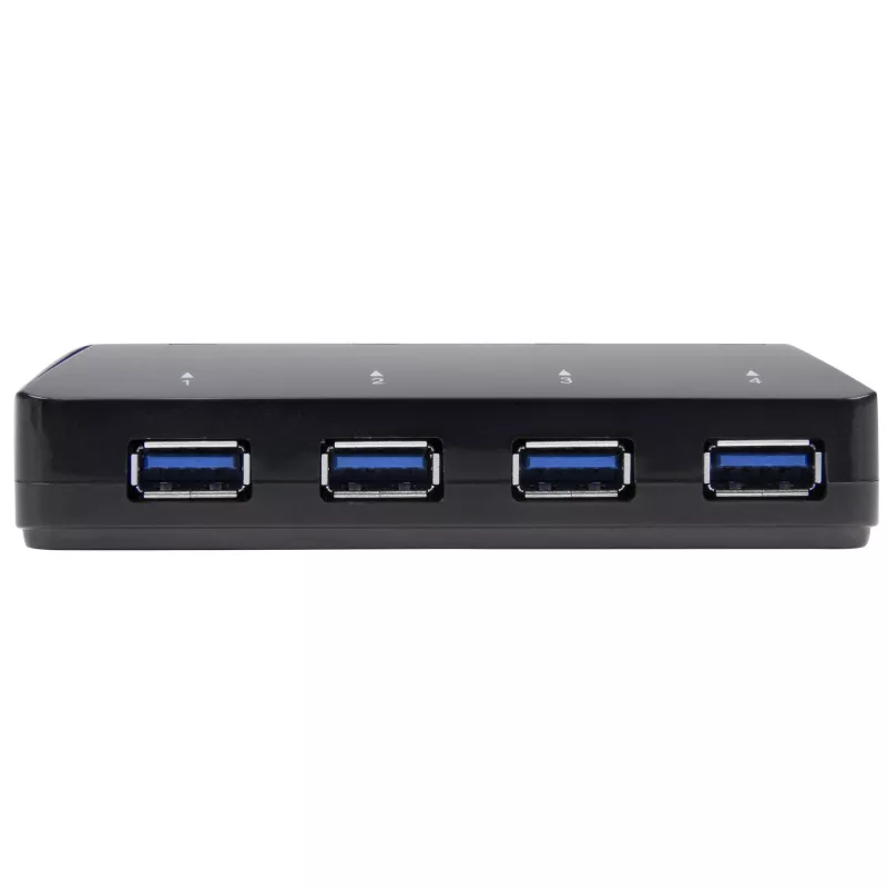 StarTech.com 4 portu USB 3.0 centrmezgls ar īpašu uzlādes portu - 1 x 2,4 A ports ~ 4 portu USB 3.0 centrmezgls (5 Gbit/s) ar īpašu uzlādes portu - 1 x 2,4 A ports