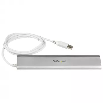 StarTech.com 7 portu USB centrmezgls, USB A uz 7x USB-A pieslēgvietas, USB 5Gbps, izturīgs dizains, kopnes vai pašbarošanas, pārnēsājams klēpjdatora USB 3.0 centrmezgla paplašinātājs ar barošanas bloku