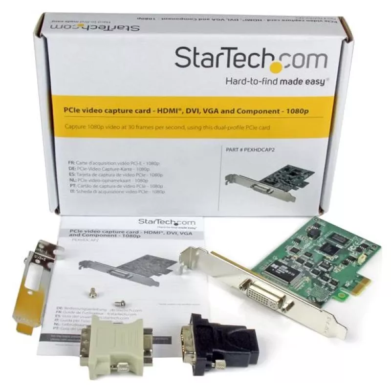 StarTech.com augstas izšķirtspējas PCIe uztveršanas karte - HDMI VGA DVI un komponente - 1080P - TAA