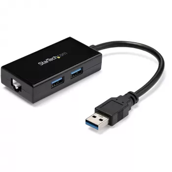 StarTech.com USB–Ethernet adapteris, USB 3.0 uz 10/100/1000 Gigabit Ethernet LAN pārveidotājs klēpjdatoriem, 11,8 collu/30 cm pievienots kabelis, USB–RJ45 adapteris, NIC adapteris, USB tīkla adapteris