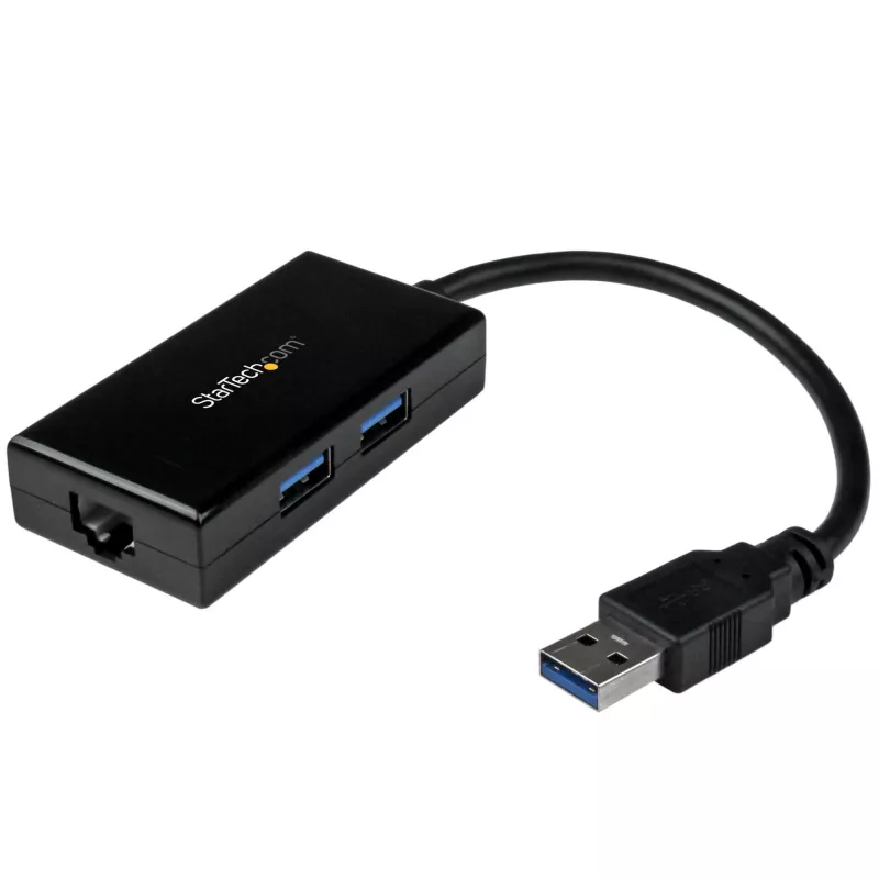 StarTech.com USB–Ethernet adapteris, USB 3.0 uz 10/100/1000 Gigabit Ethernet LAN pārveidotājs klēpjdatoriem, 11,8 collu/30 cm pievienots kabelis, USB–RJ45 adapteris, NIC adapteris, USB tīkla adapteris