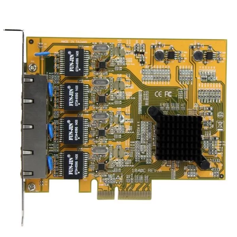 StarTech.com 4 portu PCIe Gigabit tīkla adaptera karte, iekšēja, vadu, PCI Express, Ethernet, 2000 Mbit/s
