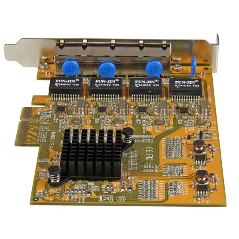 StarTech.com 4 portu PCIe Gigabit tīkla adaptera karte, iekšēja, vadu, PCI Express, Ethernet, 2000 Mbit/s