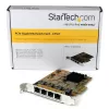 StarTech.com 4 portu PCIe Gigabit tīkla adaptera karte, iekšēja, vadu, PCI Express, Ethernet, 2000 Mbit/s