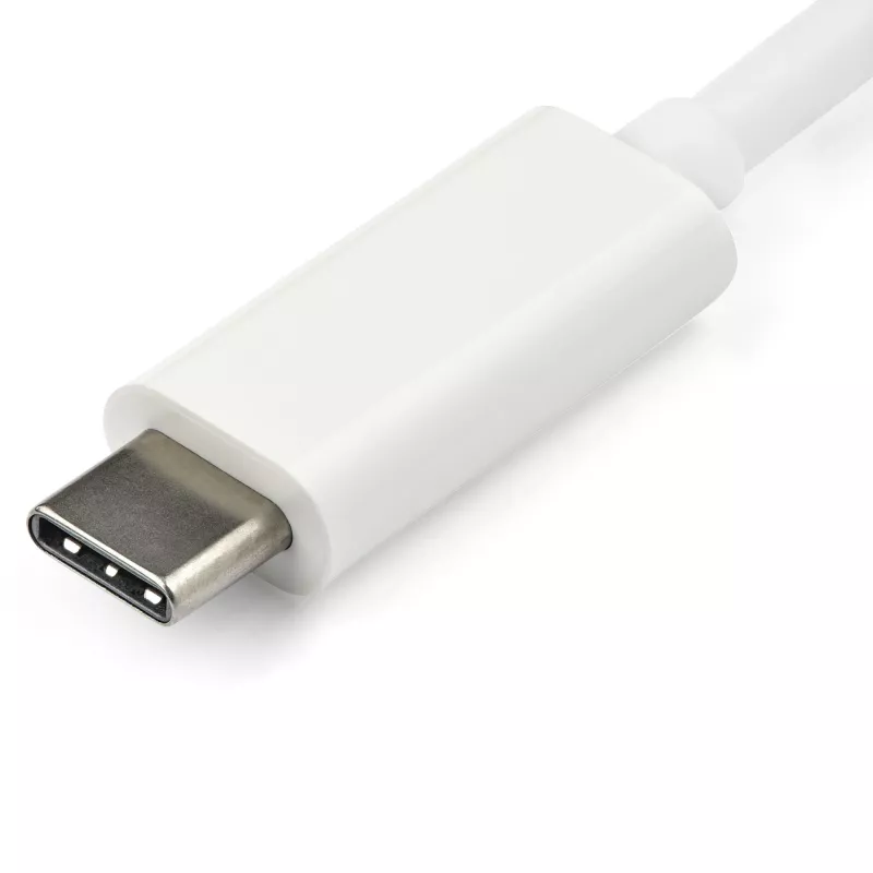 StarTech.com USB-C uz VGA adapteris - Balts, 3.2 Gen 1 (3.1 Gen 1), USB Type-C, VGA (D-Sub) izeja, 1920 x 1200 pikseļi