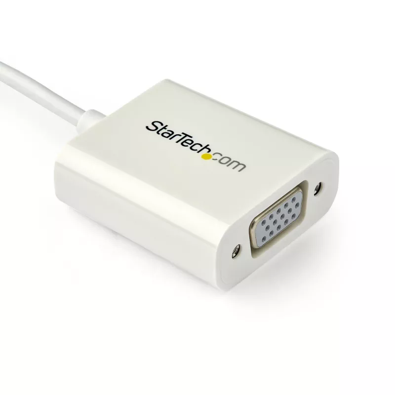 StarTech.com USB-C uz VGA adapteris - Balts, 3.2 Gen 1 (3.1 Gen 1), USB Type-C, VGA (D-Sub) izeja, 1920 x 1200 pikseļi