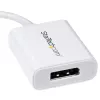 StarTech.com USB-C uz DisplayPort adapteris - 4K 60Hz/8K 30Hz - USB Type-C uz DP 1.4 HBR2 adaptera sargspraudnis - kompakts USB-C (DP Alt Mode) monitora video pārveidotājs - Thunderbolt 3 saderīgs - balts