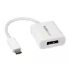 StarTech.com USB-C uz DisplayPort adapteris - 4K 60Hz/8K 30Hz - USB Type-C uz DP 1.4 HBR2 adaptera sargspraudnis - kompakts USB-C (DP Alt Mode) monitora video pārveidotājs - Thunderbolt 3 saderīgs - balts