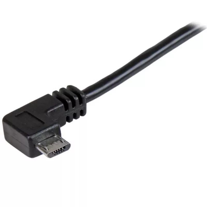 StarTech.com Micro-USB uzlādes un sinhronizācijas kabelis V/V - taisnleņķa Micro-USB - 24 AWG - 2 m