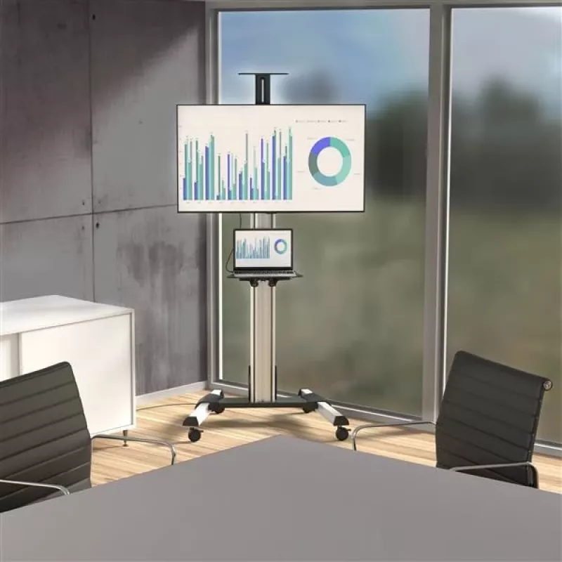 StarTech.com TV ratiņi - augstumā regulējami - bloķējami riteņi, 40 kg, 81,3 cm (32 collas), 190,5 cm (75 collas), 200 x 200 mm, 600 x 400 mm, 1110 - 1510 mm