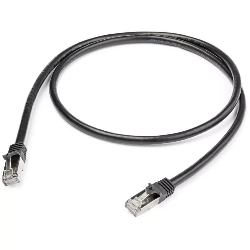 StarTech.com Cat6 komutācijas kabelis - ekranēts (SFTP) - 1 m, melns